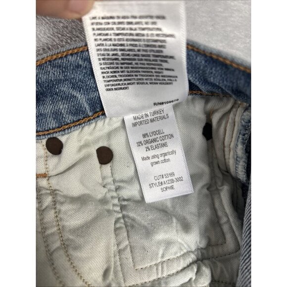 AGOLDE Sophie Skinny Jeans Distressed Full Length Mid-Rise Denim Women's 27 - Picture 10 of 10